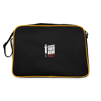 Krankenschwester Modus An - Retro Tasche - Schwarz/Gold - Hinten