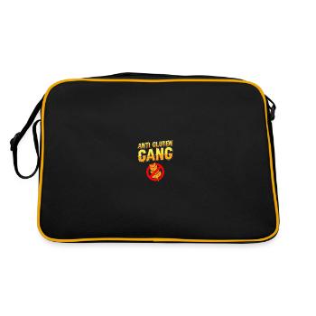 Glutenfrei Fun - Retro Tasche - Schwarz/Gold - Hinten