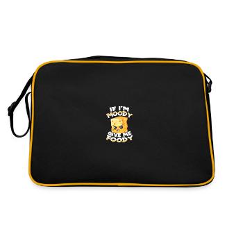 Cheese Cheesemaker Funny If Im Moody Give Me Foody - Retro Bag - black/gold - Back