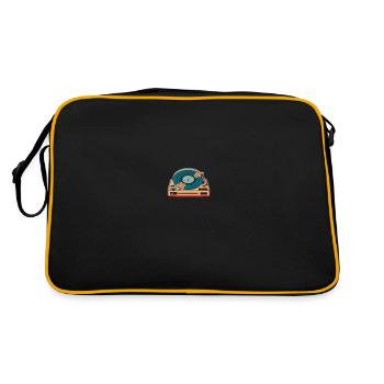 Collectionneur de disques vinyles - Sac Retro - noir/or - Dos