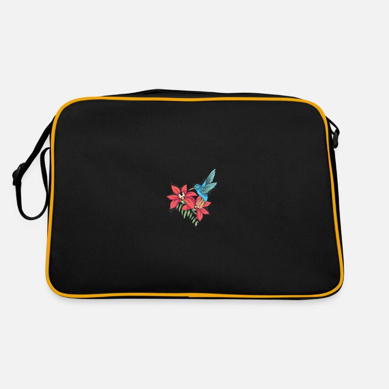 Colibri, Fleurs, Oiseau De Fleur Sac Retro