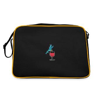 Kolibri Hummingbird Wine Glass - Retro Bag - black/gold - Back