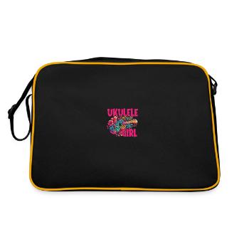 Ukulele Ukulele Girl - Retro Tasche - Schwarz/Gold - Hinten