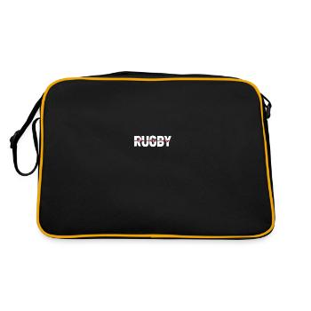 Rugby ECG Heartbeat - Retro Bag - black/gold - Back