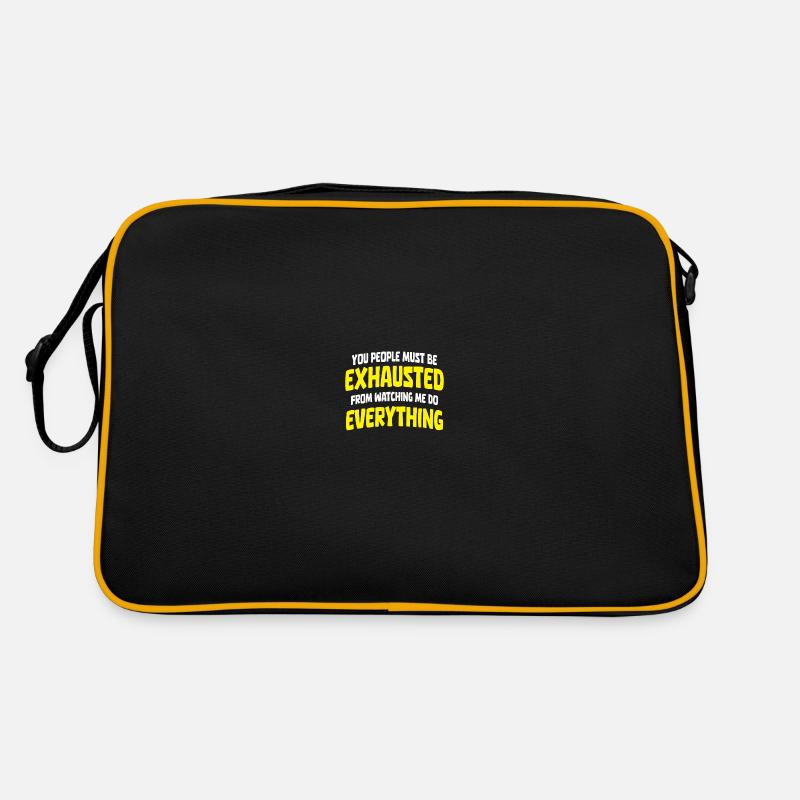 Schwarzer Humor - Retro Tasche - Schwarz/Gold