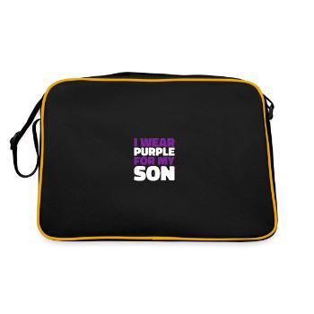 Alzheimer Je porte du violet pour ma sœur Alzheimer - Sac Retro - noir/or - Dos