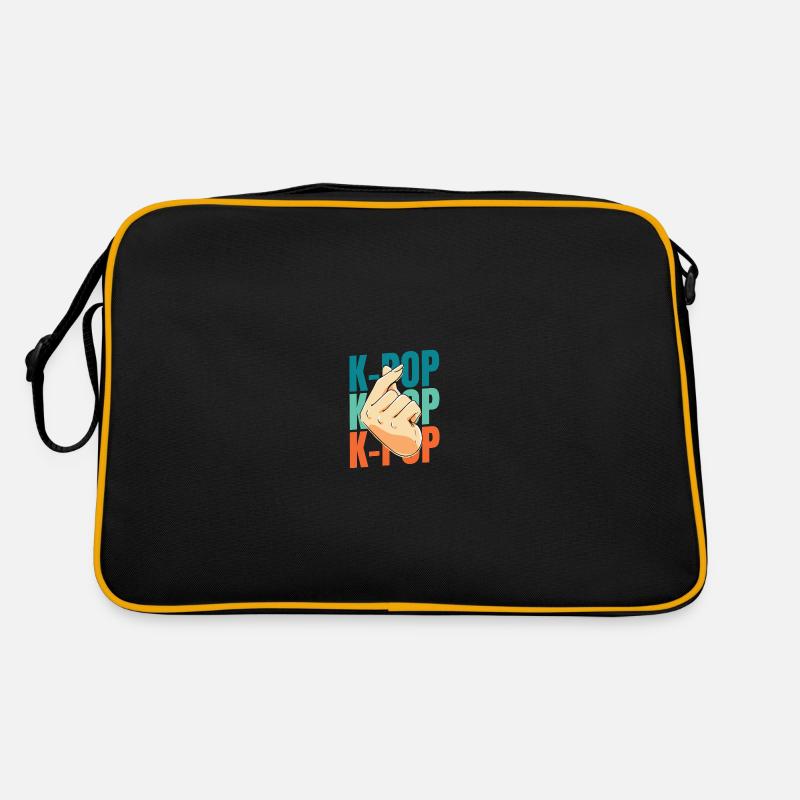K Pop Kpop Korean Pop - Retro Tasche - Schwarz/Gold