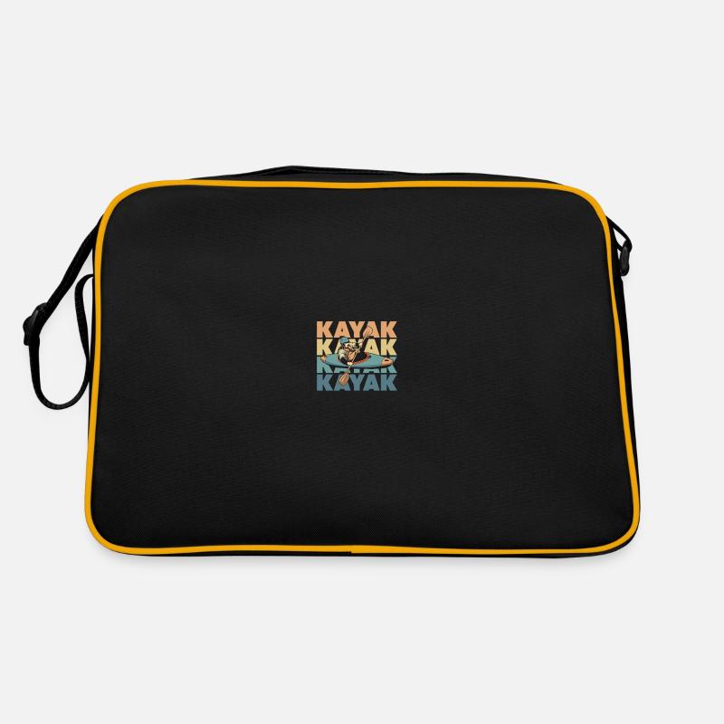 Kajaker - Retro Tasche - Schwarz/Gold