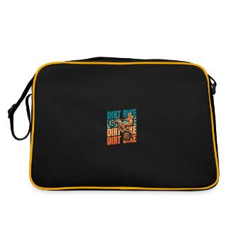 Mx Motocross Dirt Bike - Retro Tasche - Schwarz/Gold - Hinten