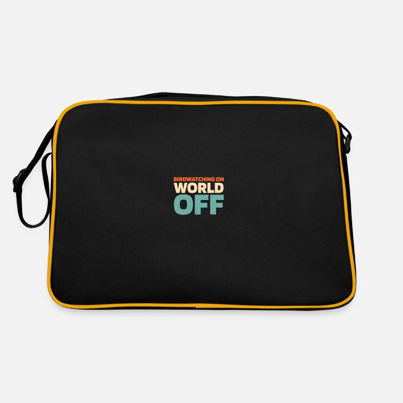 Vogelbeobachter Observation des oiseaux sur World Off Sac Retro