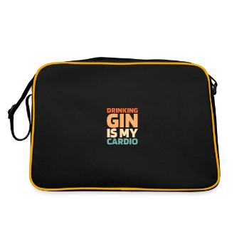 Gin Citation cardio drôle - Sac Retro - noir/or - Dos