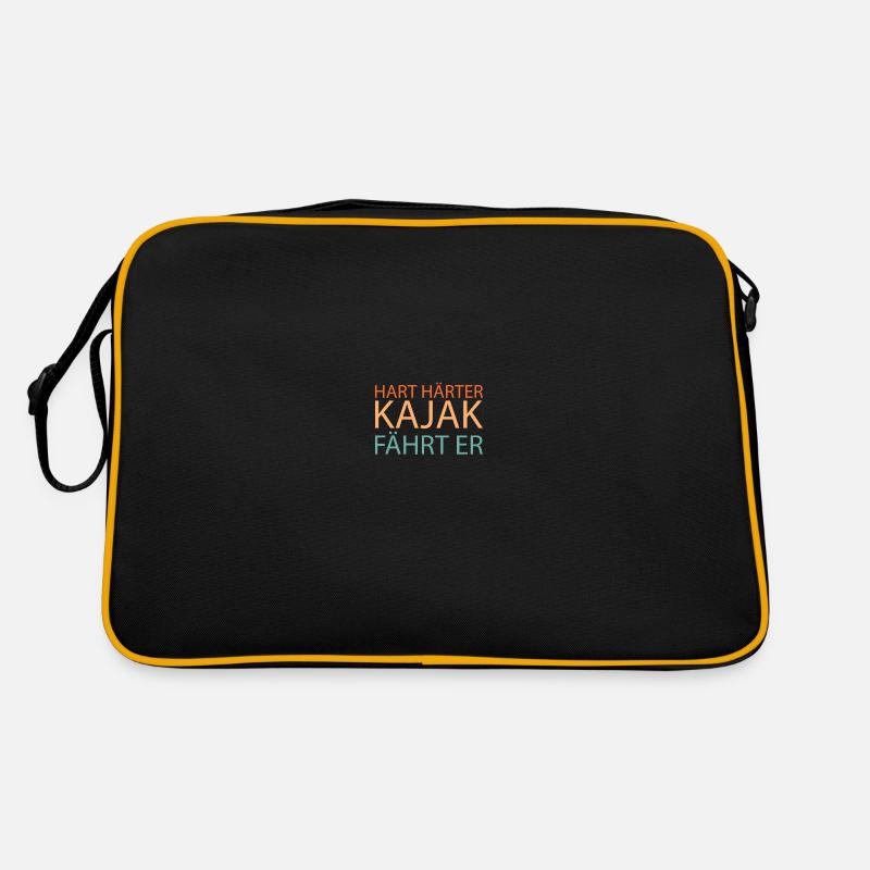Kajaker - Retro Tasche - Schwarz/Gold