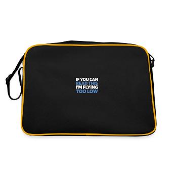Paramotor Gleitschirmfliegen - Retro Tasche - Schwarz/Gold - Hinten