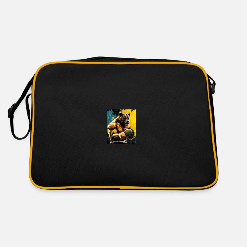 Grizzly Bear Boxer Boxing Retro Bag