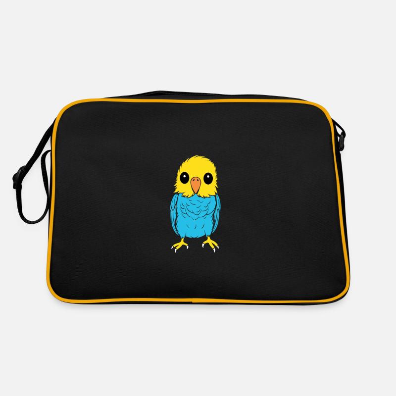 Cute little parakeet Retro Bag