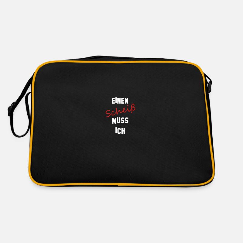 Einen Scheiß muss ich Retro Tasche