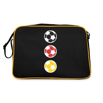 Football Allemagne Sports de balle - Sac Retro - noir/or - Dos