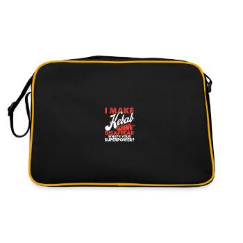 döner kebab - Retro Tasche - Schwarz/Gold - Hinten