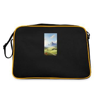 Panorama - Retro Tasche - Schwarz/Gold - Hinten