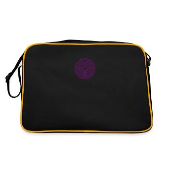 Labyrinth of Chartres purple - Retro Bag - black/gold - Back