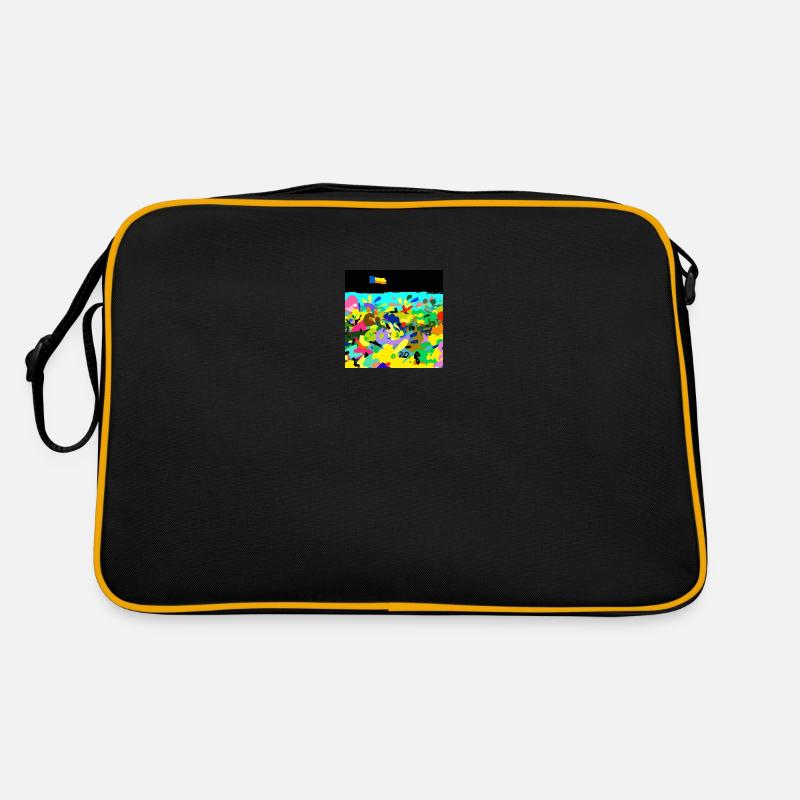 war in ukraine - Retro Tasche - Schwarz/Gold