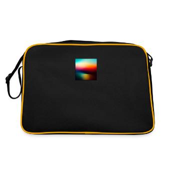 Verschwommene Farben - Retro Tasche - Schwarz/Gold - Hinten