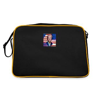 Drapeau des États-Unis avec Joe Biden - Sac Retro - noir/or - Dos