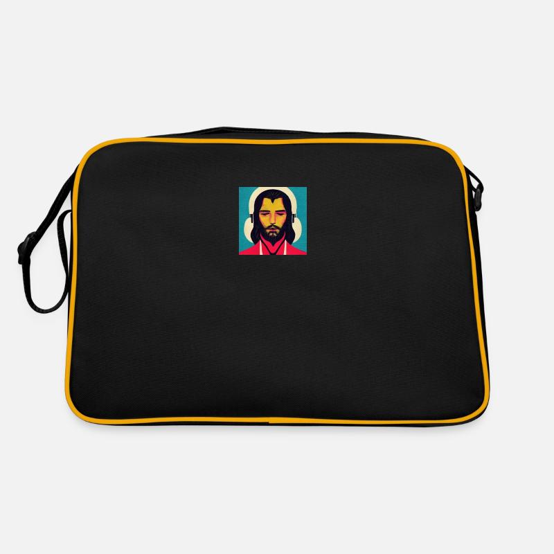 Musik - Jesus - Retro Tasche - Schwarz/Gold