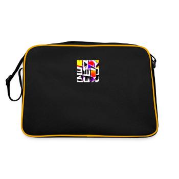 funky colours - Retro Bag - black/gold - Back