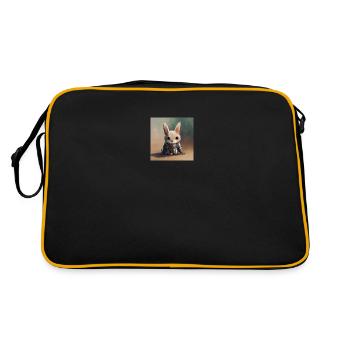 Cute Rabbit Knight 2 Hase - Retro Bag - black/gold - Back