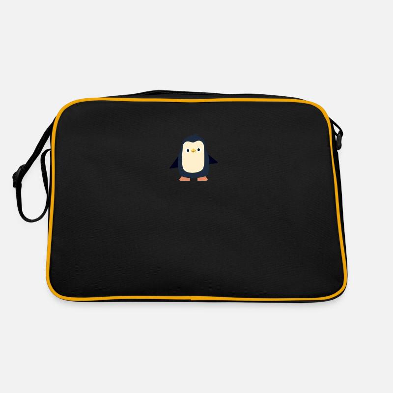 Pinguin Illustration Retro Tasche