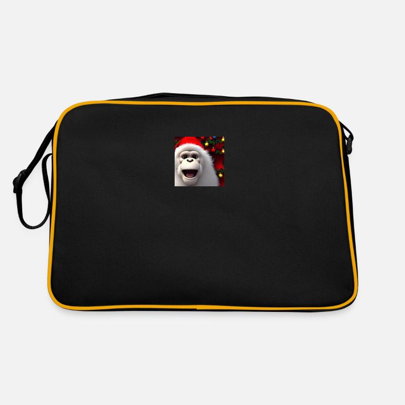 Singe de Noël avec bonnet de père Noël Sac Retro