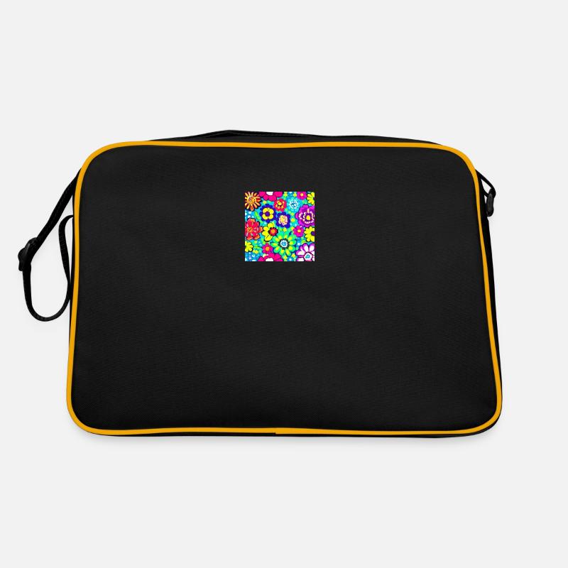 Flower Collage Retro Tasche