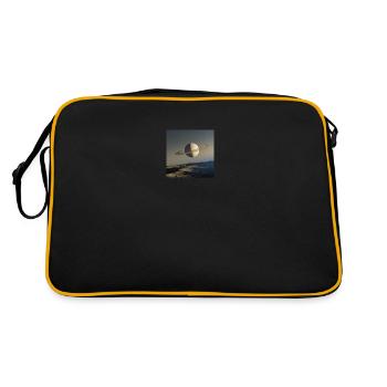 Saturn from Enceladus - Retro Bag - black/gold - Back