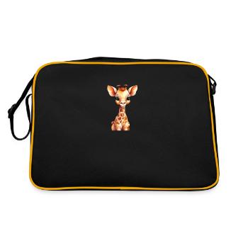 Petite girafe mignonne pour bébés et enfants - Sac Retro - noir/or - Dos