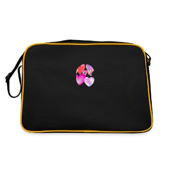 Love Overflow - Retro Tasche - Schwarz/Gold - Hinten
