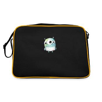 Mignon monstre aquarelle - Sac Retro - noir/or - Dos