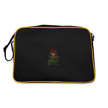 namaste namasta méditation - Sac Retro - noir/or - Dos