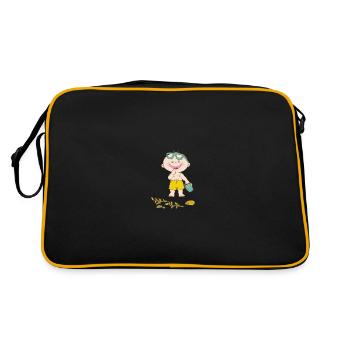 Sommer - Retro Tasche - Schwarz/Gold - Hinten