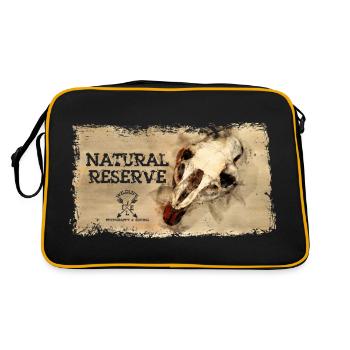 Série "RESERVE NATURELLE" - Ragondin (crâne) - Sac Retro - noir/or - Dos