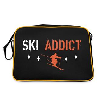 Ski addict - Retro Bag - black/gold - Back