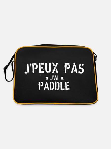 J'Peux pas j'ai Paddle - Sac Retro - noir/or - Dos