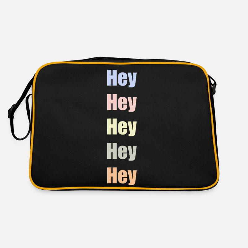 Hey Hey Hey Hello - Retro Bag - black/gold