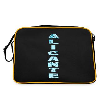 Alicante Espagne City Font Skyline Accueil - Sac Retro - noir/or - Dos