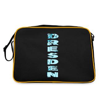 Dresde Allemagne City Font Skyline Accueil - Sac Retro - noir/or - Dos