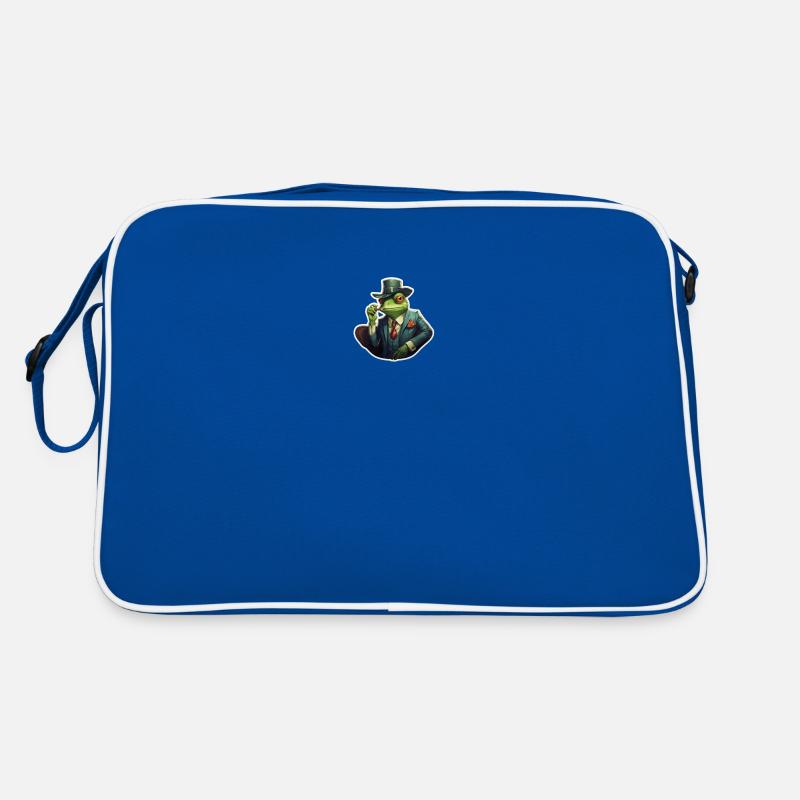 mafioso frog holding a cigarette Retro Tasche