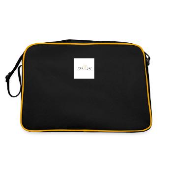 Personalisiert - Retro Tasche - Schwarz/Gold - Hinten