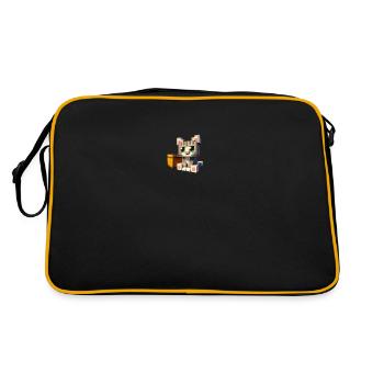 Chat Pixel 3 - Sac Retro - noir/or - Dos