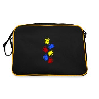 Chope De Bière Symbole Coloré De Bière Santé - Sac Retro - noir/or - Dos