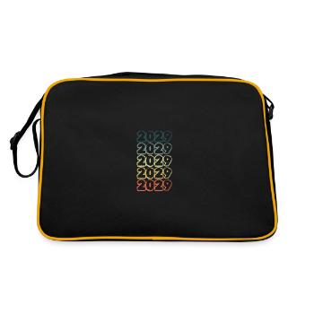 Année de naissance 2029 - Sac Retro - noir/or - Dos